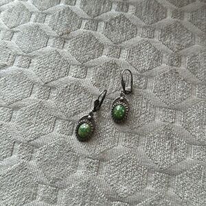 Sterling Silver Gemstone earrings Lever Back Stamped 925
